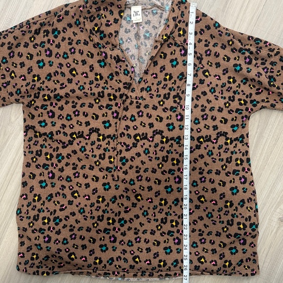 Sew In Love Neutral Leopard Print Hoodie. Sz XL - Picture 8 of 11